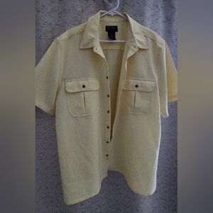John Blair Short Sleeve Shirt For Men Size XL Color Yellow Pockets